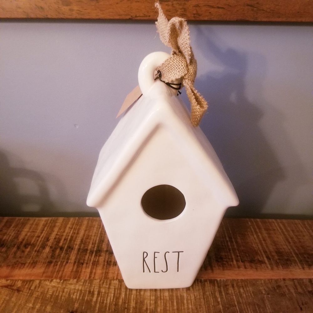 Rae Dunn Slant Roof REST Birdhouse